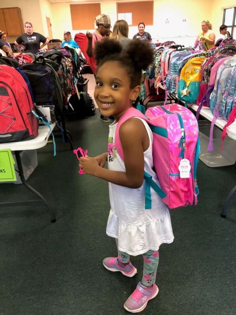 Back to School Girl with Pigtails